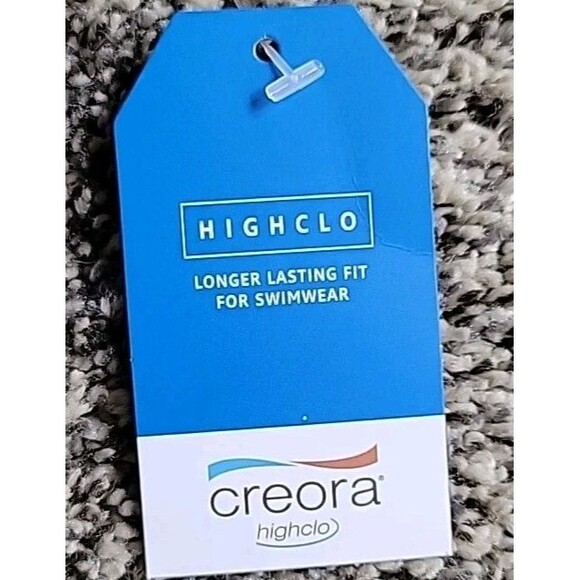 Lands' End Swim Top Navy 16 Reg Tankini Bandeau Padded Bra Removable strap S927 - Picture 2 of 9